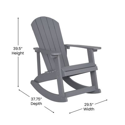 Image showing  Indoor/Outdoor Adirondack Poly Resin Rocking Chairs, 2-Pack