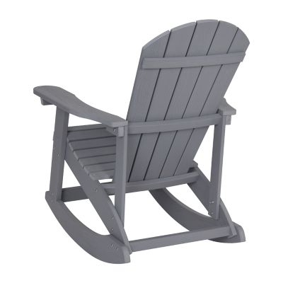 Image showing  Indoor/Outdoor Adirondack Poly Resin Rocking Chairs, 2-Pack