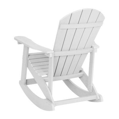 Image showing 3 th Flash Furniture Indoor/Outdoor Adirondack Poly Resin Rocking Chairs, 2-Pack