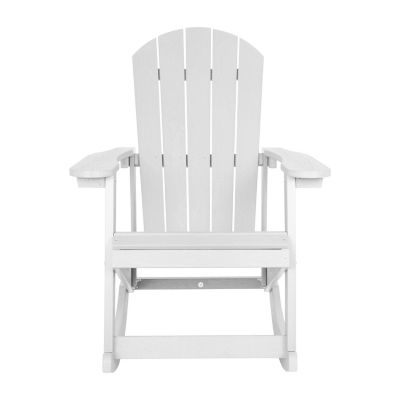 Image showing 6 th Flash Furniture Indoor/Outdoor Adirondack Poly Resin Rocking Chairs, 2-Pack