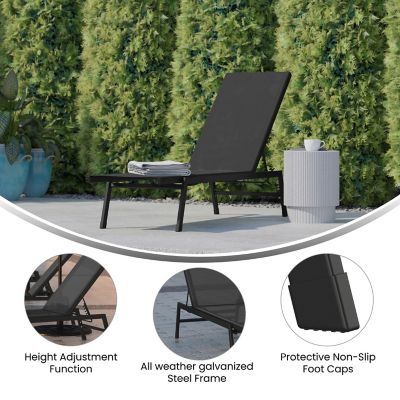 Image showing  Brazos Adjustable Chaise Lounge Chair, All-Weather Outdoor Five-Position Recliner