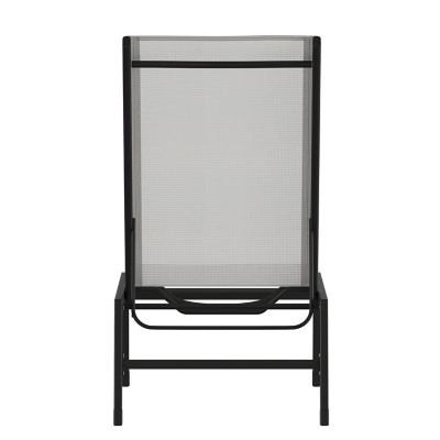 Image showing 1 th Flash Furniture Brazos Adjustable Chaise Lounge Chair, All-Weather Outdoor Five-Position Recliner