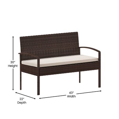Image showing  Aransas Series 4 pc. Patio Set with Steel Frame and Cushions