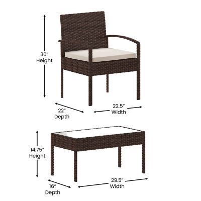 Image showing  Aransas Series 4 pc. Patio Set with Steel Frame and Cushions