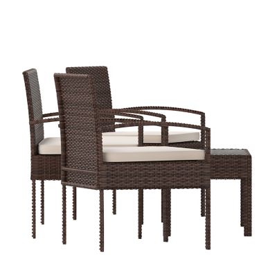 Image showing 9 th Flash Furniture Aransas Series 4 pc. Patio Set with Steel Frame and Cushions