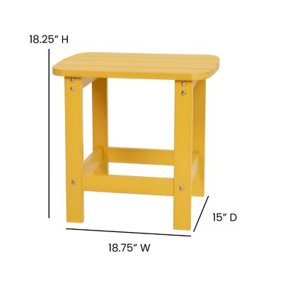 Image showing  Charlestown All-Weather Poly Resin Wood Commercial Grade Adirondack Side Table