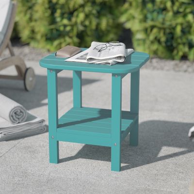 Image showing  Newport HDPE 2-Tier Adirondack Side Table - All-Weather - Indoor/Outdoor