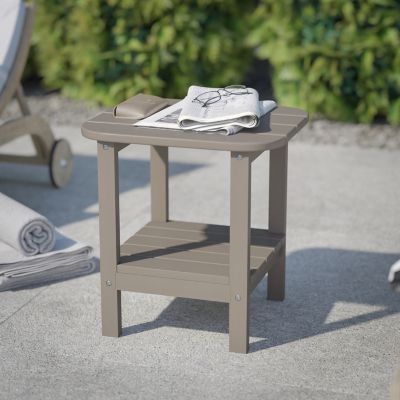 Image showing  Newport HDPE 2-Tier Adirondack Side Table - All-Weather - Indoor/Outdoor