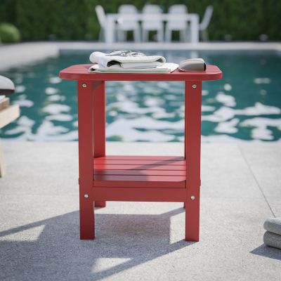 Image showing  Newport HDPE 2-Tier Adirondack Side Table - All-Weather - Indoor/Outdoor