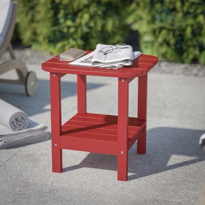 Image showing  Newport HDPE 2-Tier Adirondack Side Table - All-Weather - Indoor/Outdoor