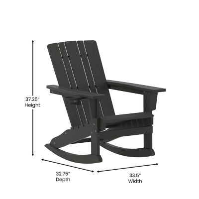 Image showing  Halifax HDPE Adirondack Chair with Cup Holder and Pull Out Ottoman, All-Weather HDPE Indoor/Outdoor Chair