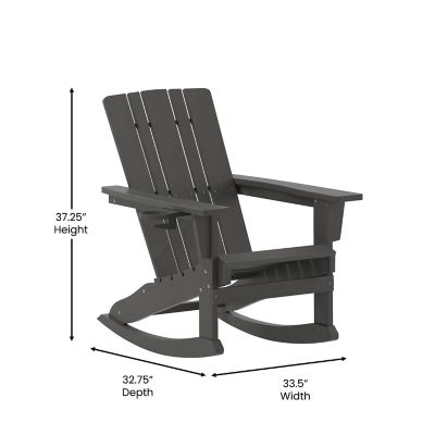 Image showing  Halifax HDPE Adirondack Chair with Cup Holder and Pull Out Ottoman, All-Weather HDPE Indoor/Outdoor Chair