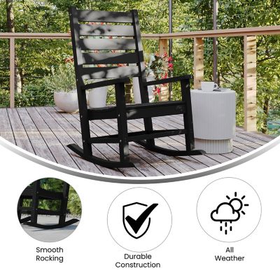 Image showing  Manchester Contemporary Rocking Chair, All-Weather HDPE Indoor/Outdoor Rocker