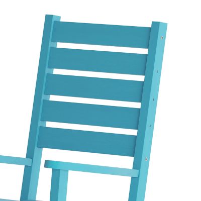Flash Furniture Manchester Contemporary Rocking Chair, All-Weather HDPE ...