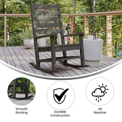 Image showing  Manchester Contemporary Rocking Chair, All-Weather HDPE Indoor/Outdoor Rocker