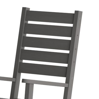 Image showing 9 th Flash Furniture Manchester Contemporary Rocking Chair, All-Weather HDPE Indoor/Outdoor Rocker