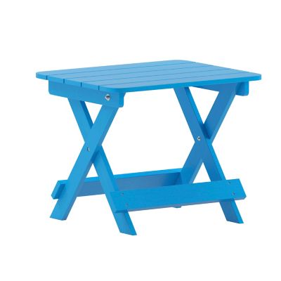 Image showing  Halifax Outdoor Folding Side Table, Portable All-Weather HDPE Adirondack Side Table