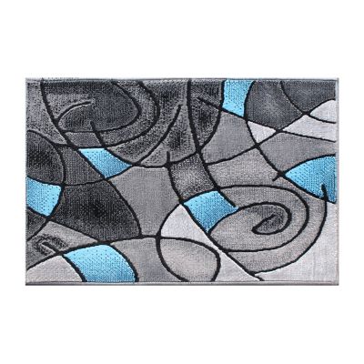 Image showing  Modern Olefin Accent Area Rug, Abstract Pattern