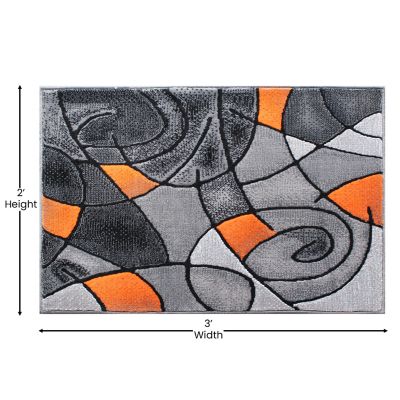 Image showing 3 th Flash Furniture Modern Olefin Accent Area Rug, Abstract Pattern