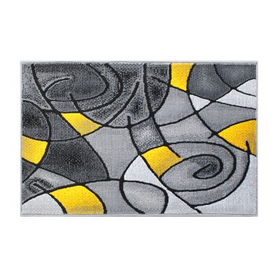 Image showing  Modern Olefin Accent Area Rug - Abstract Pattern