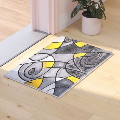 Image showing  Modern Olefin Accent Area Rug - Abstract Pattern