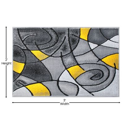 Image showing  Modern Olefin Accent Area Rug - Abstract Pattern