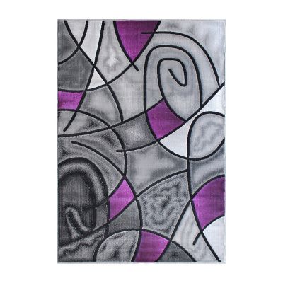 Image showing 1 th Flash Furniture Modern Olefin Accent Area Rug, Abstract Pattern