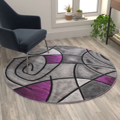 Flash Furniture Modern Olefin Accent Area Rug, Abstract Pattern