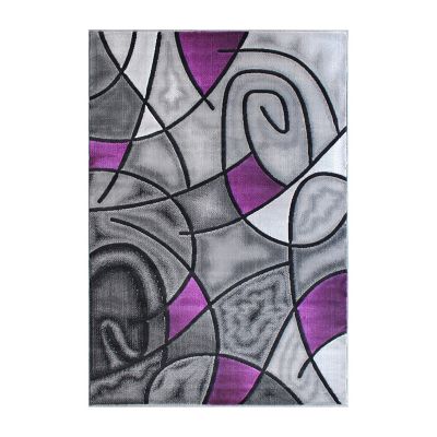 Image showing  Modern Olefin Accent Area Rug, Abstract Pattern