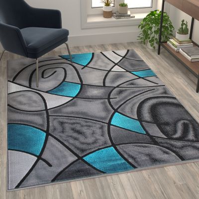 Flash Furniture Modern Olefin Accent Area Rug - Abstract Pattern