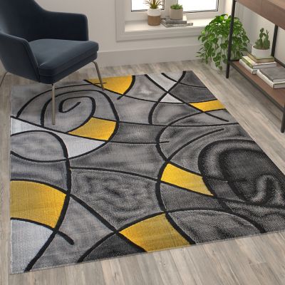 Flash Furniture Modern Olefin Accent Area Rug - Abstract Pattern