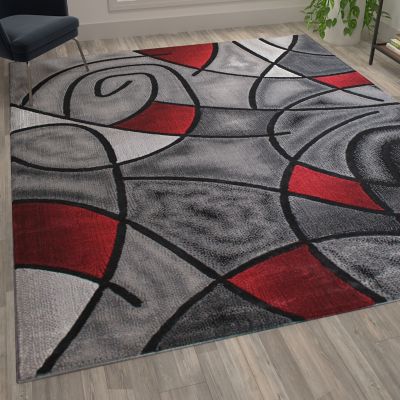 Image showing 2 th Flash Furniture Modern Olefin Accent Area Rug, Abstract Pattern
