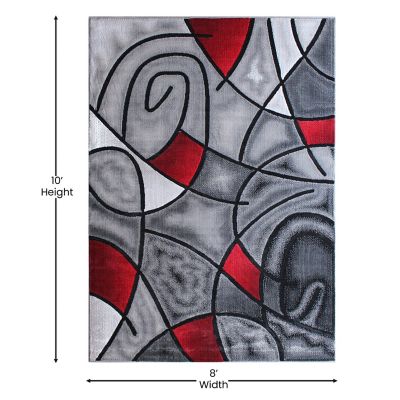 Image showing 3 th Flash Furniture Modern Olefin Accent Area Rug, Abstract Pattern
