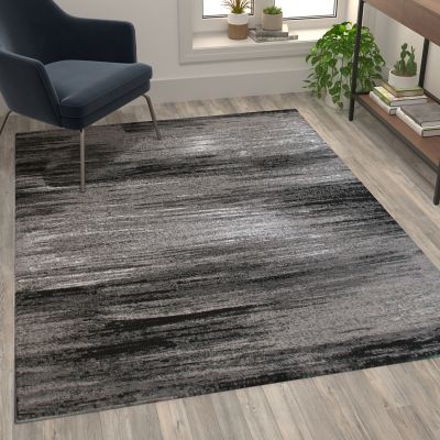 Flash Furniture Rylan Collection Abstract Pattern Area Rug - Olefin Rug with Jute Backing - Living Room, Bedroom, & Entryway