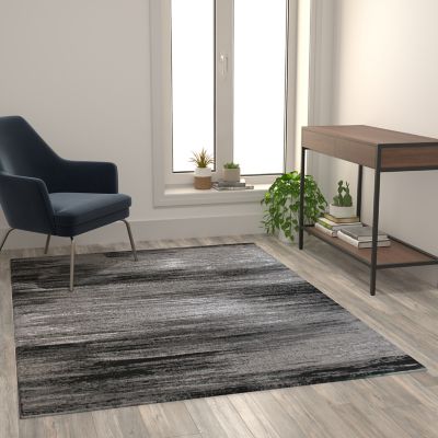 Image showing 2 th Flash Furniture Rylan Collection Abstract Pattern Area Rug - Olefin Rug with Jute Backing - Living Room, Bedroom, & Entryway
