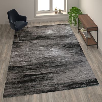 Flash Furniture Rylan Collection Abstract Pattern Area Rug - Olefin Rug with Jute Backing - Living Room, Bedroom, & Entryway