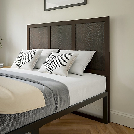 Flash Furniture Oliver Paneled Wooden Adjustable Headboard for Universal Metal Bed Frames