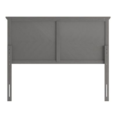 Image showing 6 th Flash Furniture Fiona Herring Bone Wooden Adjustable Headboard for Universal Metal Bed Frames