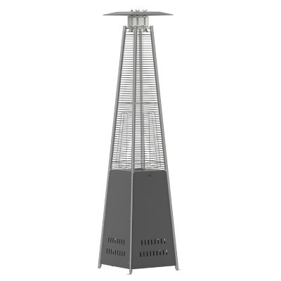 Image showing  Outdoor Patio Heater, 7.5 ft. Round Steel Patio Heater, 42,000 BTUs, Slate Gray