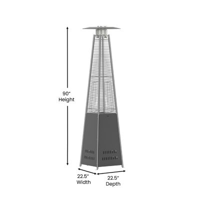 Image showing  Outdoor Patio Heater, 7.5 ft. Round Steel Patio Heater, 42,000 BTUs, Slate Gray