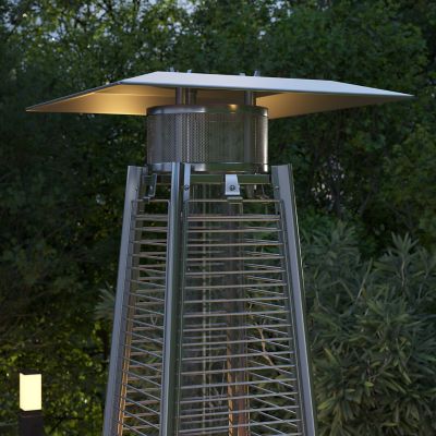 Image showing  Outdoor Patio Heater, 7.5 ft. Round Steel Patio Heater, 42,000 BTUs, Slate Gray