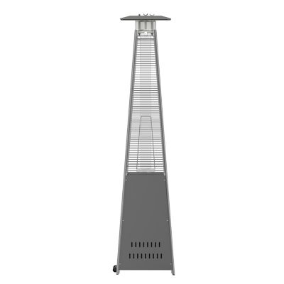 Image showing 7 th Flash Furniture Outdoor Patio Heater, 7.5 ft. Round Steel Patio Heater, 42,000 BTUs, Slate Gray