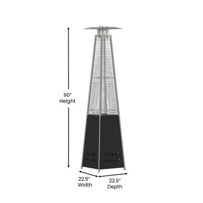 Image showing  Outdoor Patio Heater, 7.5 ft. Round Steel Patio Heater, 42,000 BTUs, Black