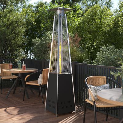 Image showing  Outdoor Patio Heater, 7.5 ft. Round Steel Patio Heater, 42,000 BTUs, Black