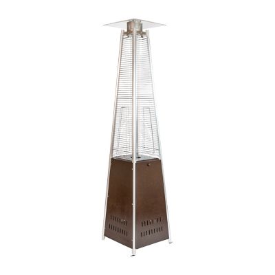 Flash Furniture Outdoor Patio Heater, 7.5 Feet Round Steel Patio Heater, 42,000 BTUs, Bronze