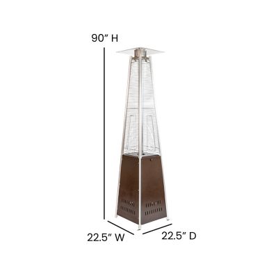 Image showing  Outdoor Patio Heater, 7.5 Feet Round Steel Patio Heater, 42,000 BTUs, Bronze
