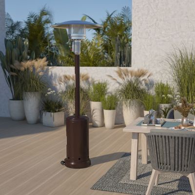 Image showing  Outdoor Patio Heater, 7.5 ft. Round Steel Patio Heater, 40,000 BTUs, Bronze
