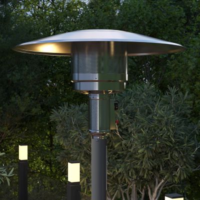 Image showing  Outdoor Patio Heater, 7.5 Feet Round Steel Patio Heater, 40,000 BTUs, Slate Gray