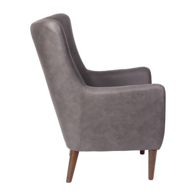 Image showing 7 th Flash Furniture Connor Traditional Wingback Accent Chair, Commercial Grade Faux Leather Upholstery and Wooden Frame and Legs