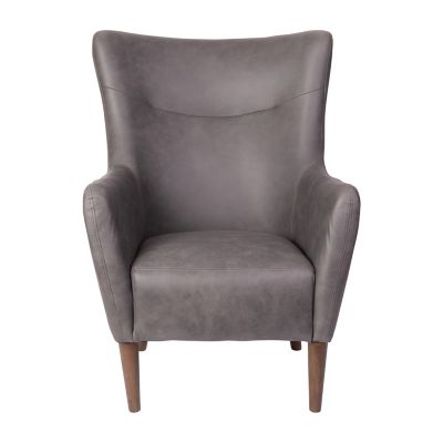 Image showing 8 th Flash Furniture Connor Traditional Wingback Accent Chair, Commercial Grade Faux Leather Upholstery and Wooden Frame and Legs